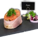 Aspic – œuf en gelée au jambon et petits légumes