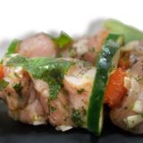 Brochette de veau à la menthe